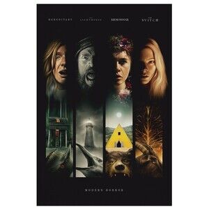 NEW A24 Modern Horror by Nick Charge Limited Screen Print Layered Butter 24x36